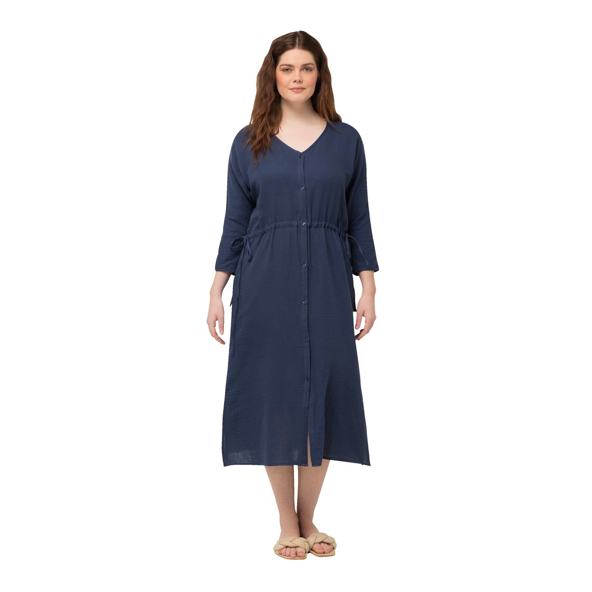 Robe midi bubble bleu encre, ULLA POPKEN