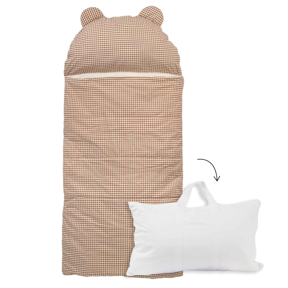 Sac de couchage maternelle 'FilOdoo' POM POUCE marron, LITTLE CREVETTE