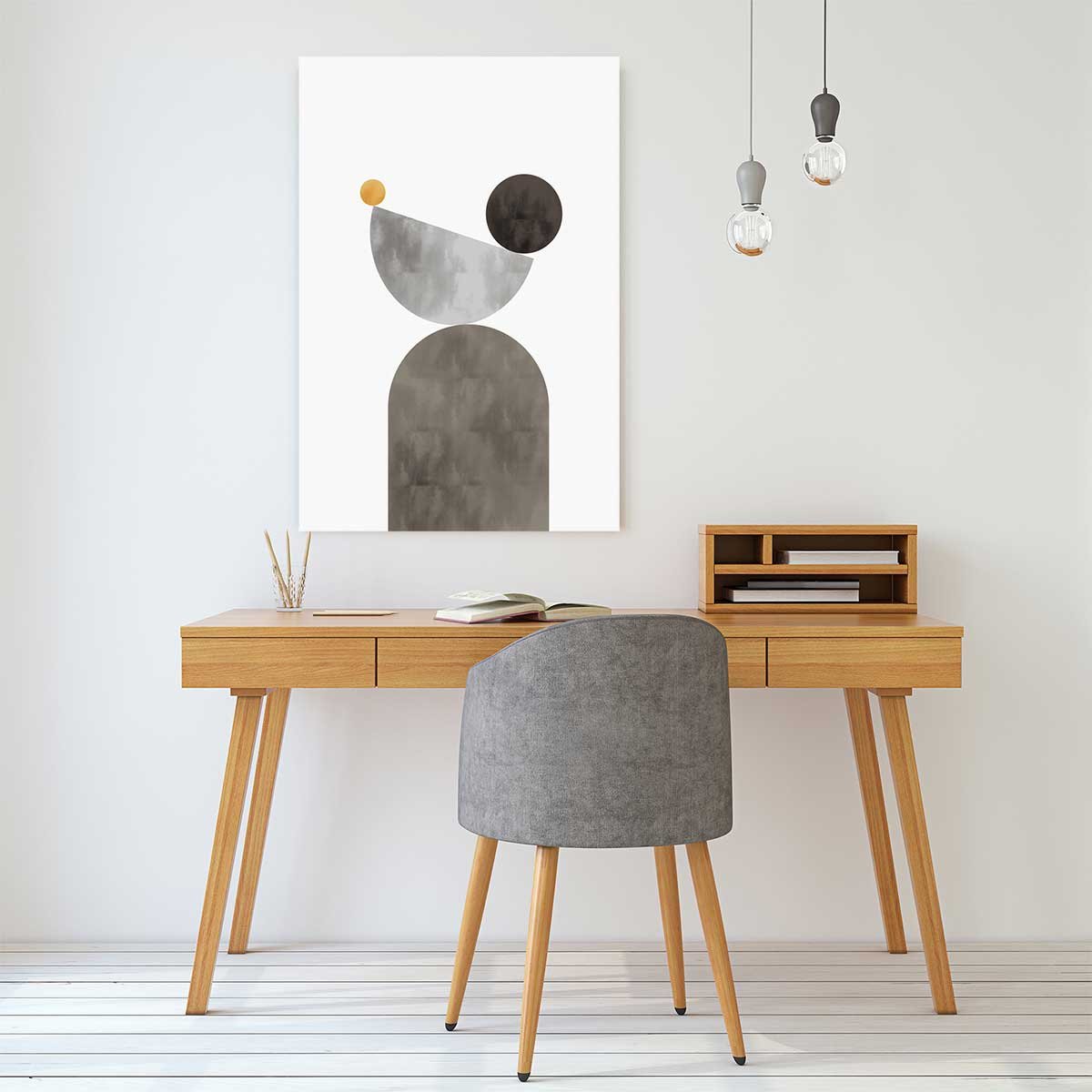 Tableau Lévitation courbe beige tableau alu dibond, HEXOA
