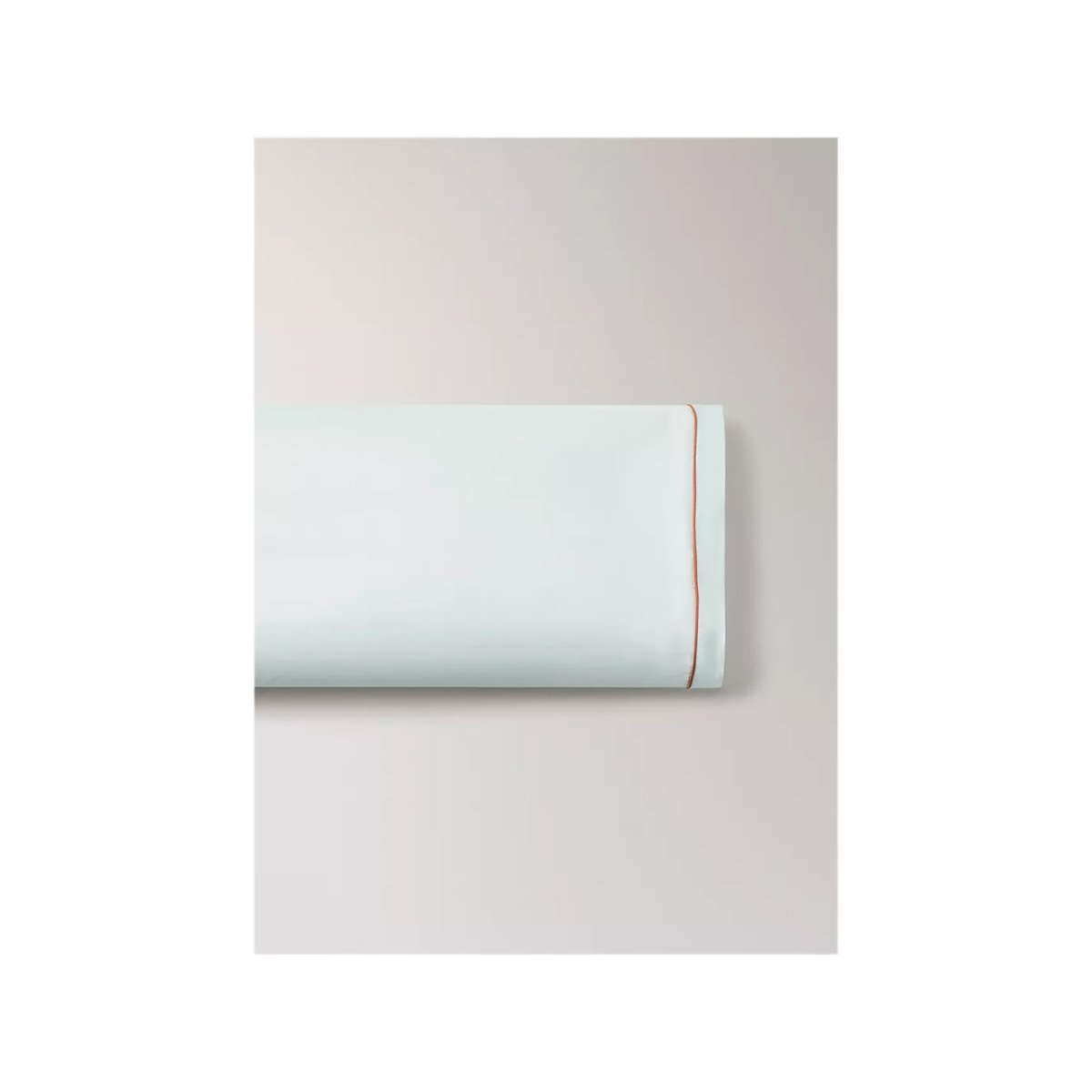 Taie d’oreiller enfant percale de coton réversible liseré en contraste 45x110 cm vert d´eau, MANGO HOME