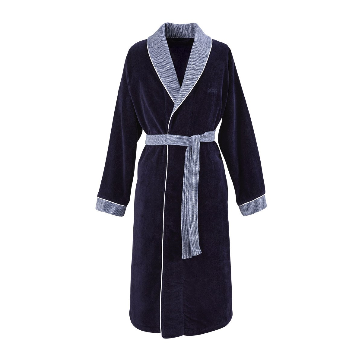 Peignoir long en coton,LORD navy, BOSS HOME