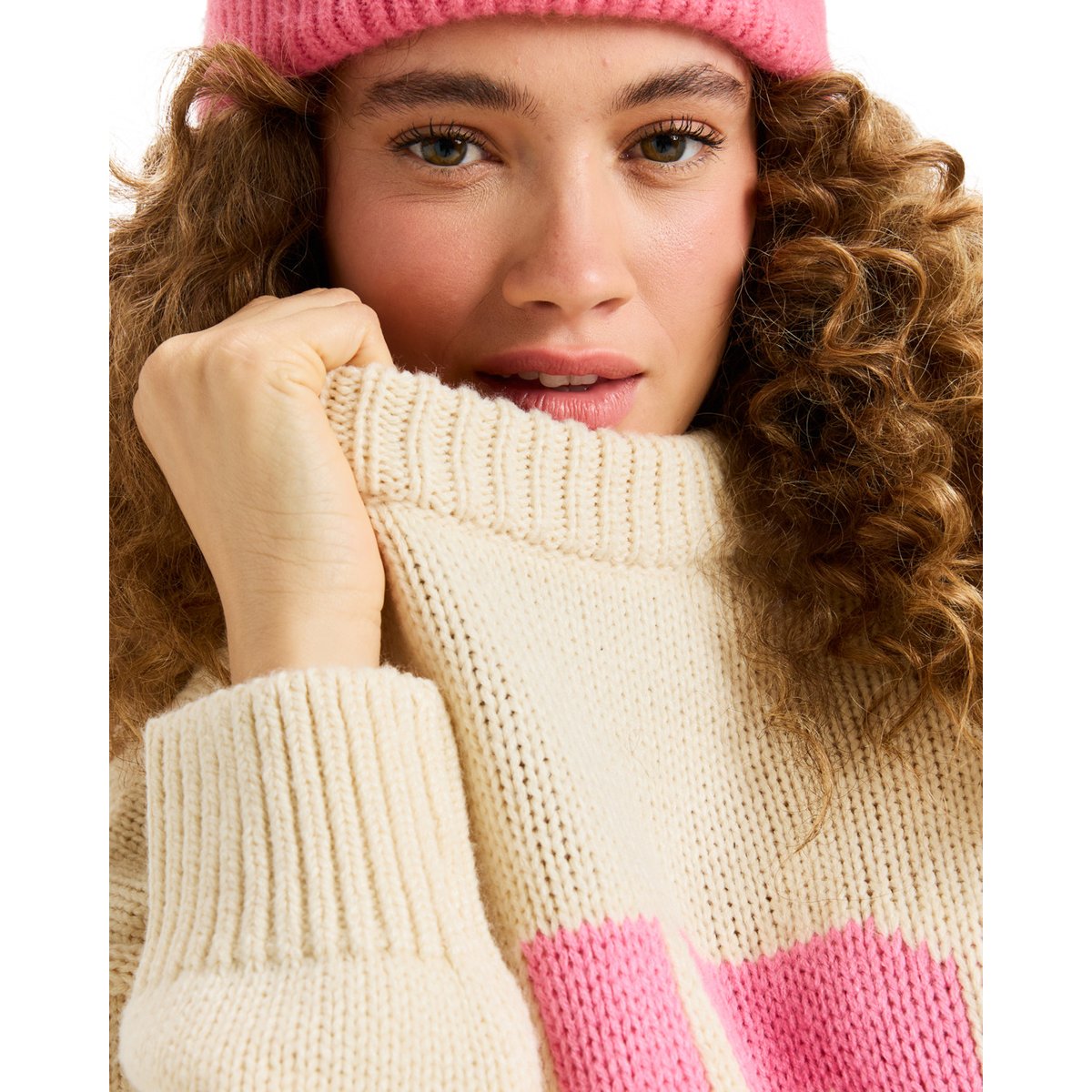 Pull à col rond EXPLORING HEART. beige parchment, ROXY