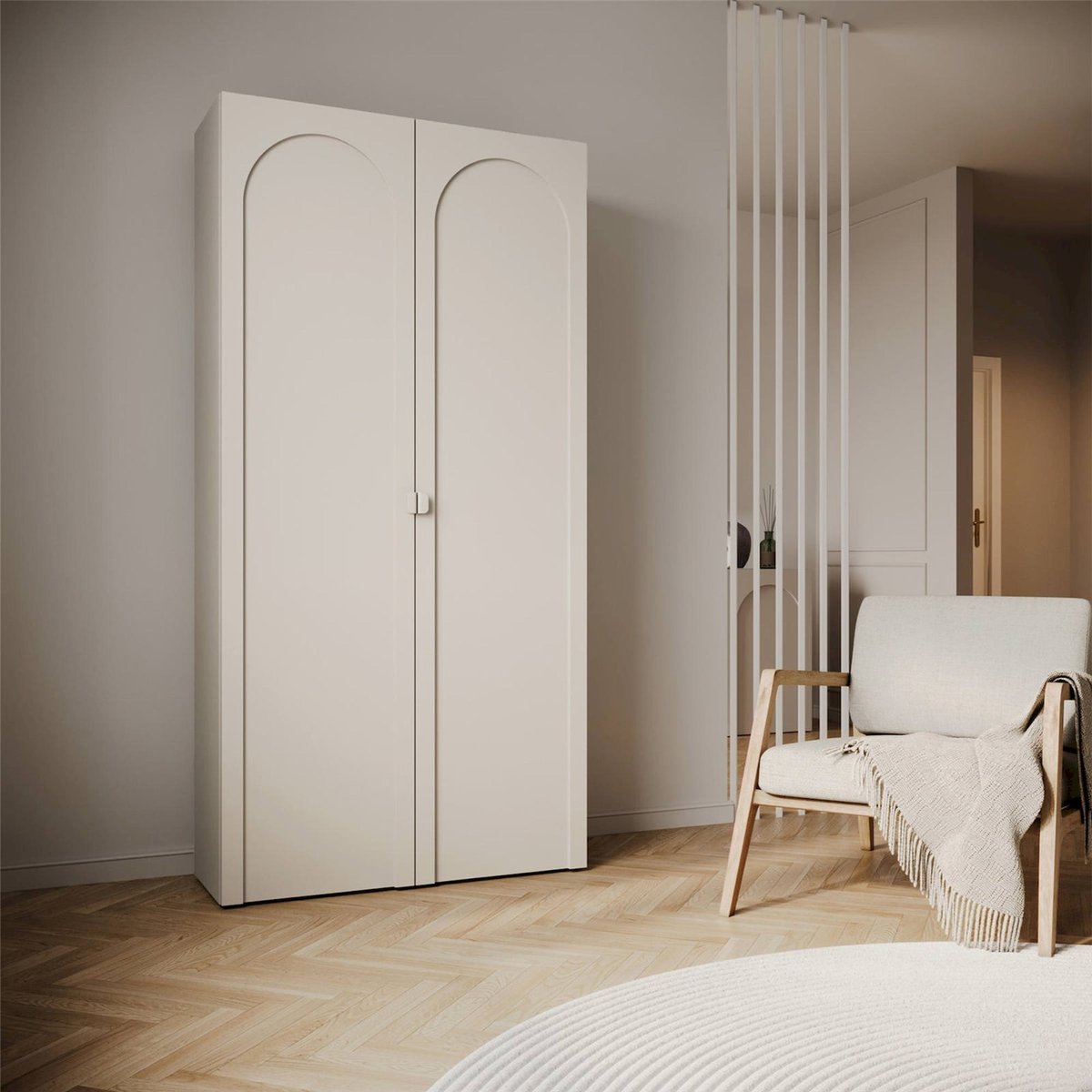 Armoire 2 portes collection ARKADIA cachemire, RECOLLECTION