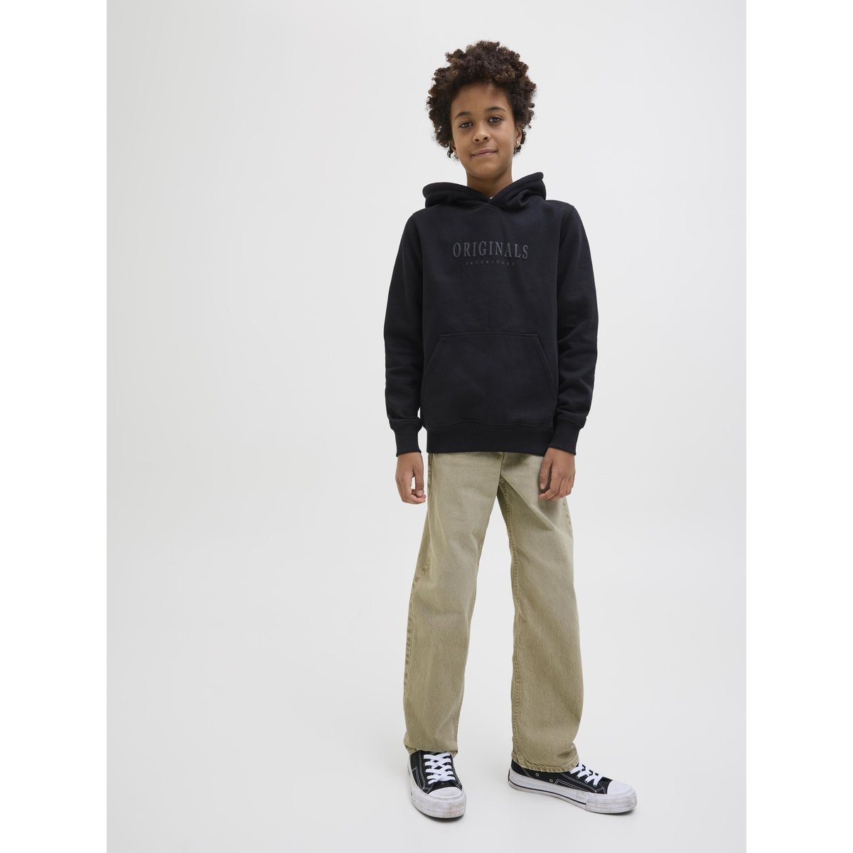 Jean Coupe Décontractée JJICHRIS JJORIGINAL SQ 410 SN JNR Jean coupe décontractée Junior blanche - desert dust, JACK & JONES JUNIOR