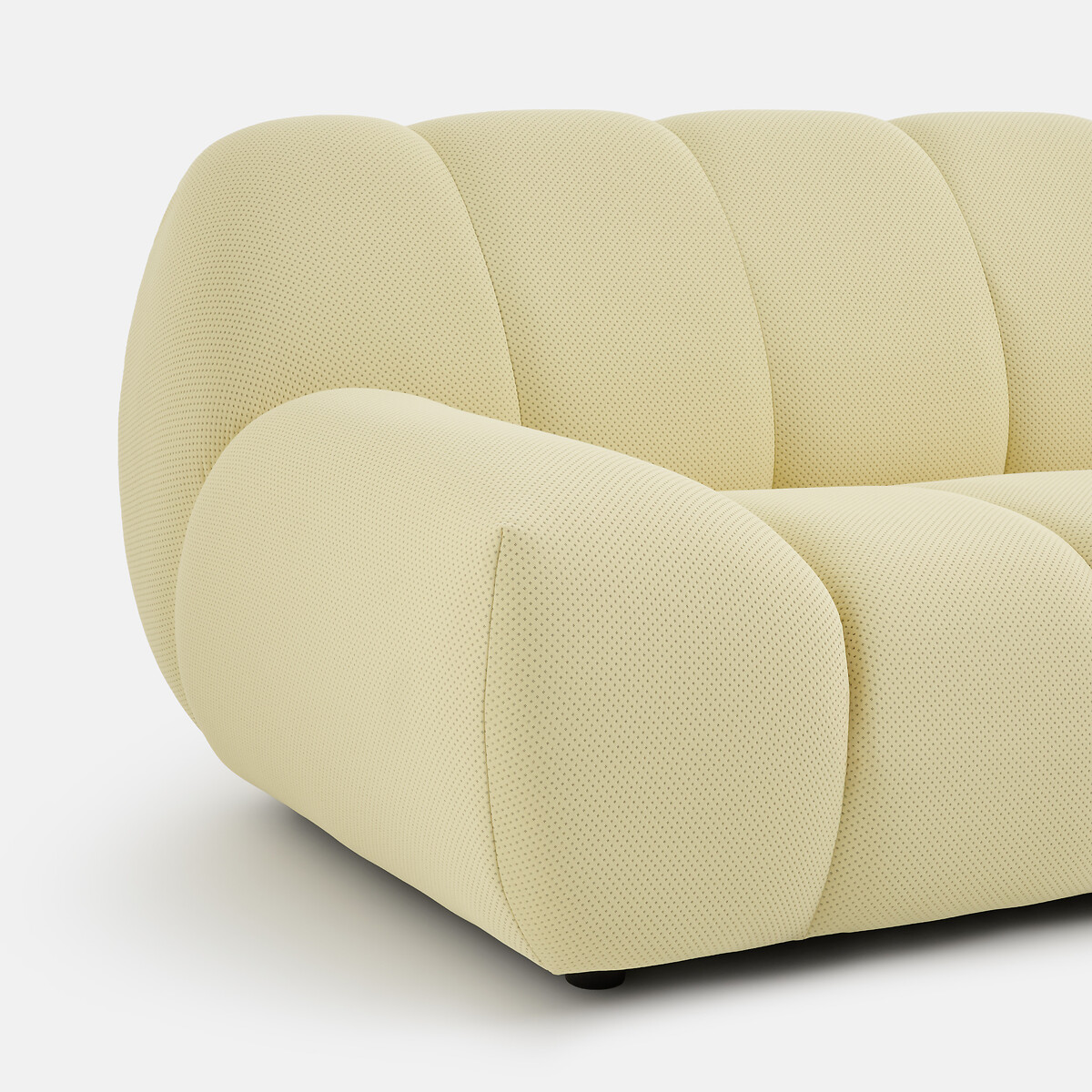 Canapé droit, 2 places, en tissu matelassé, NURIA jaune, LA REDOUTE INTERIEURS