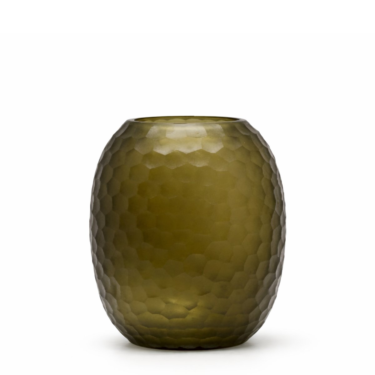Vase décoratif en verre soufflé H25 GEMMA vert, SIA DECO