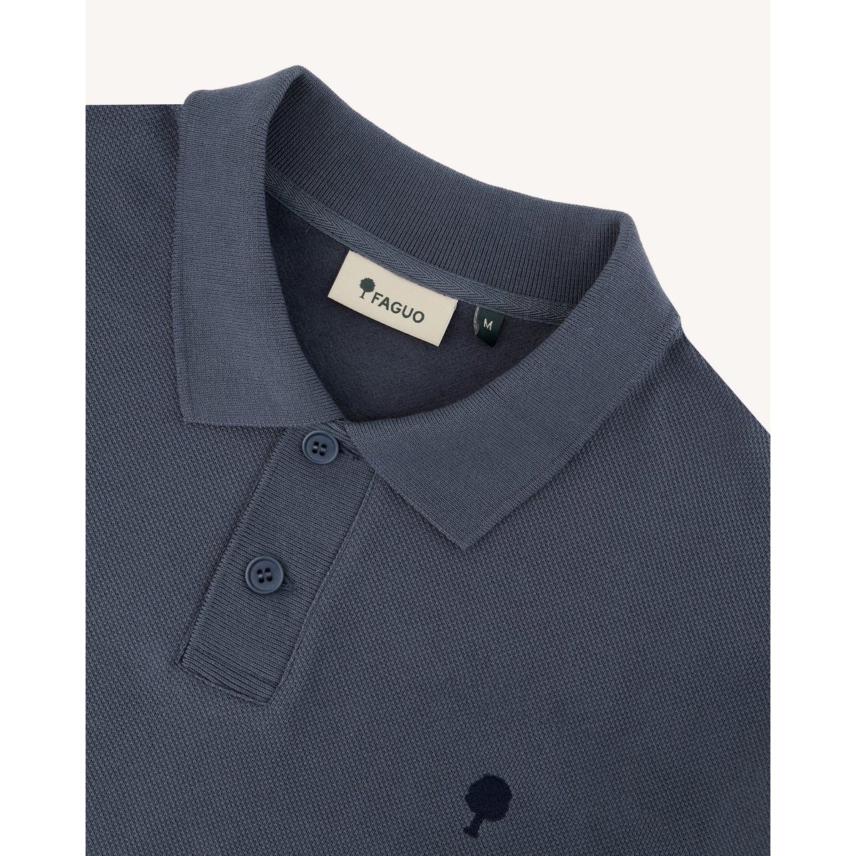 Polo en maille bleu marine, FAGUO