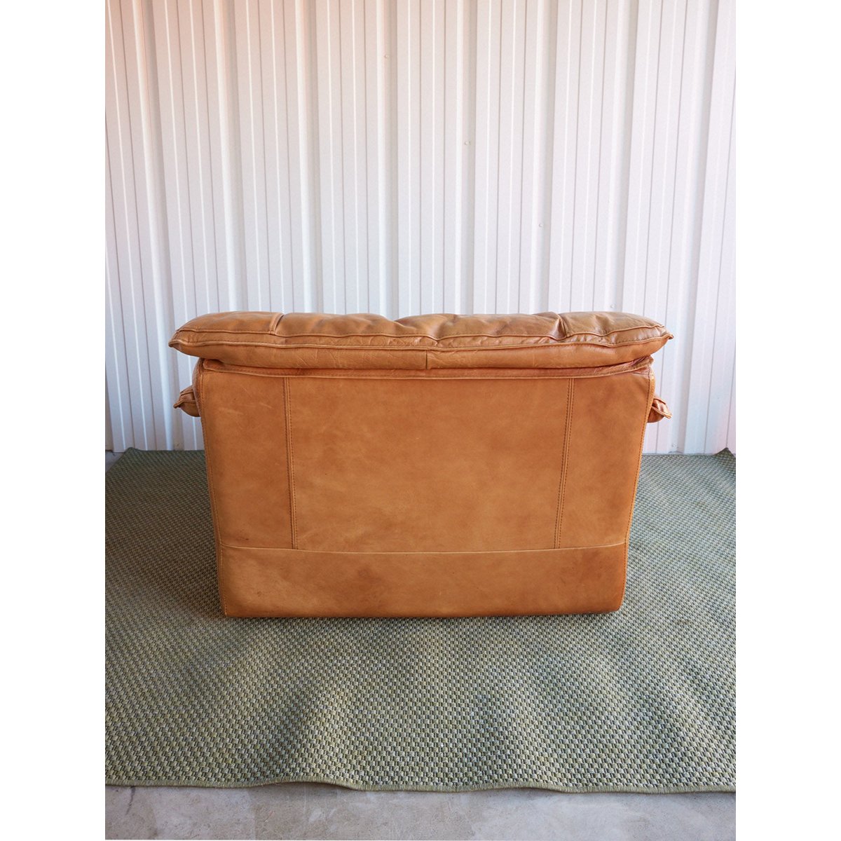 Fauteuil en cuir italien Jakob N°1395 - Bon état marron, DEBONGOUT