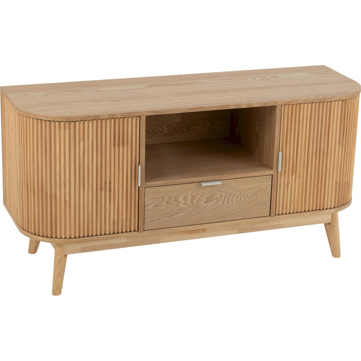 Meuble tv arrondi en bois de pin naturel, RECOLLECTION