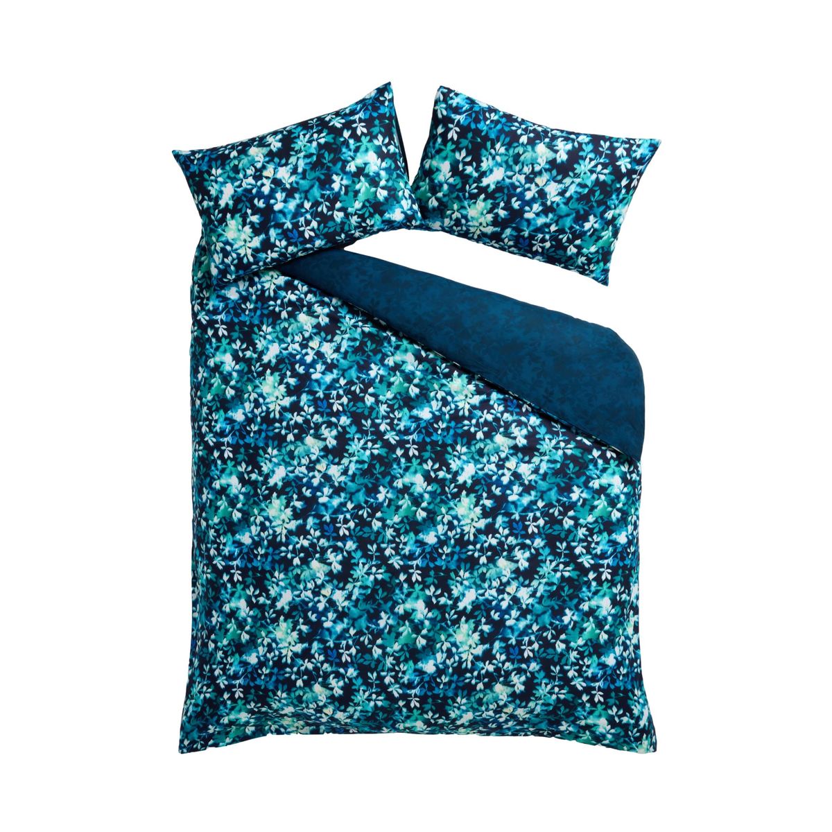 Housse de couette/taie d'oreiller à feuille bleu, NEXT