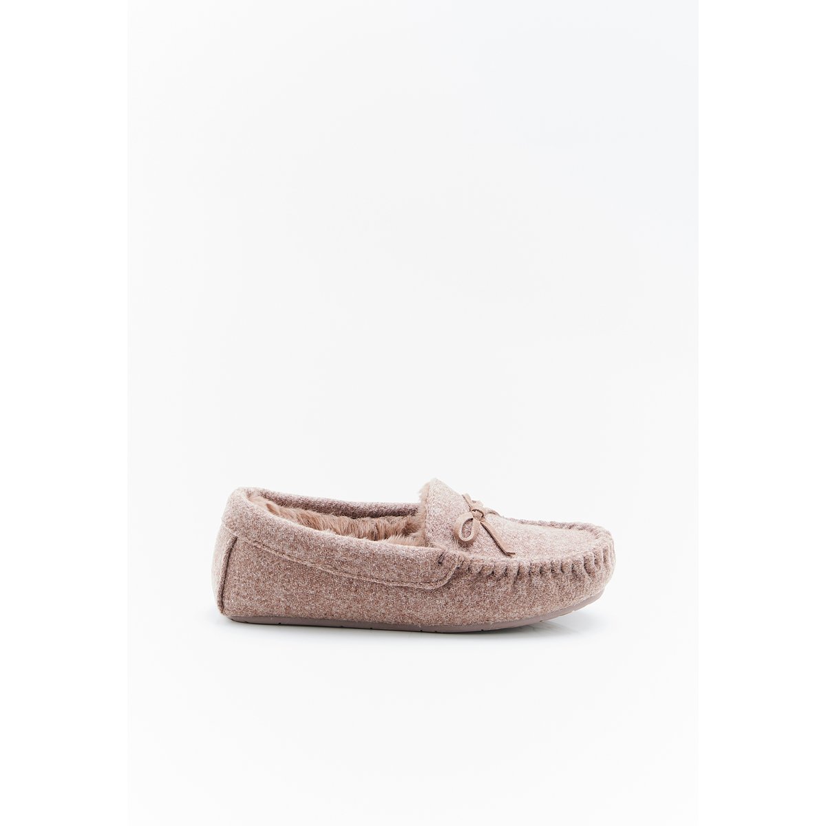 Chaussons Thermolactyl effet feutre marron taupe chiné, DAMART