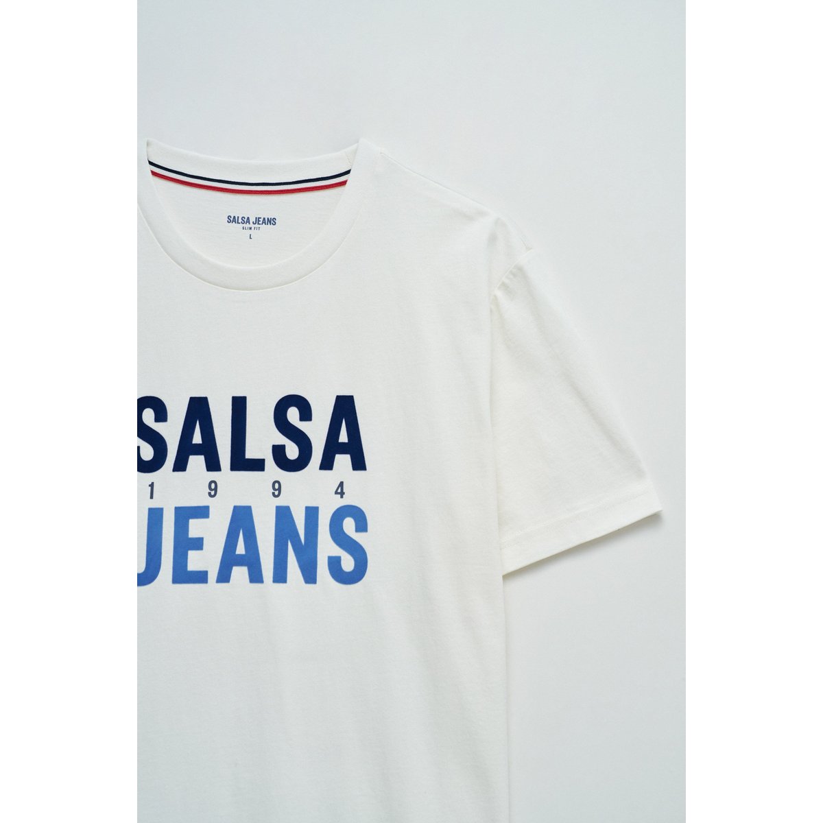 T-SHIRT AVEC BRANDING blanc, SALSA JEANS
