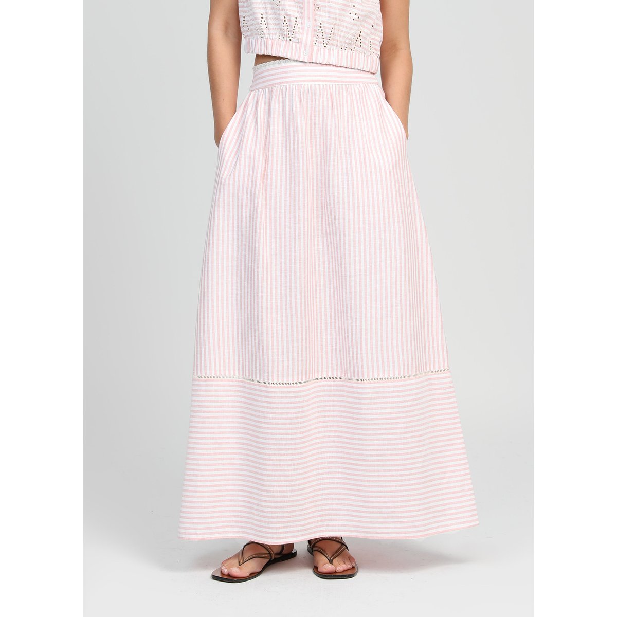 Jupe Midi RALYTA corail, AN'GE