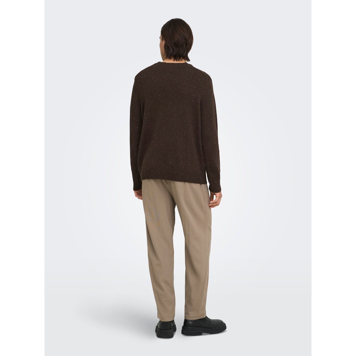 Pull En Maille marron - demitasse 1, ONLY & SONS