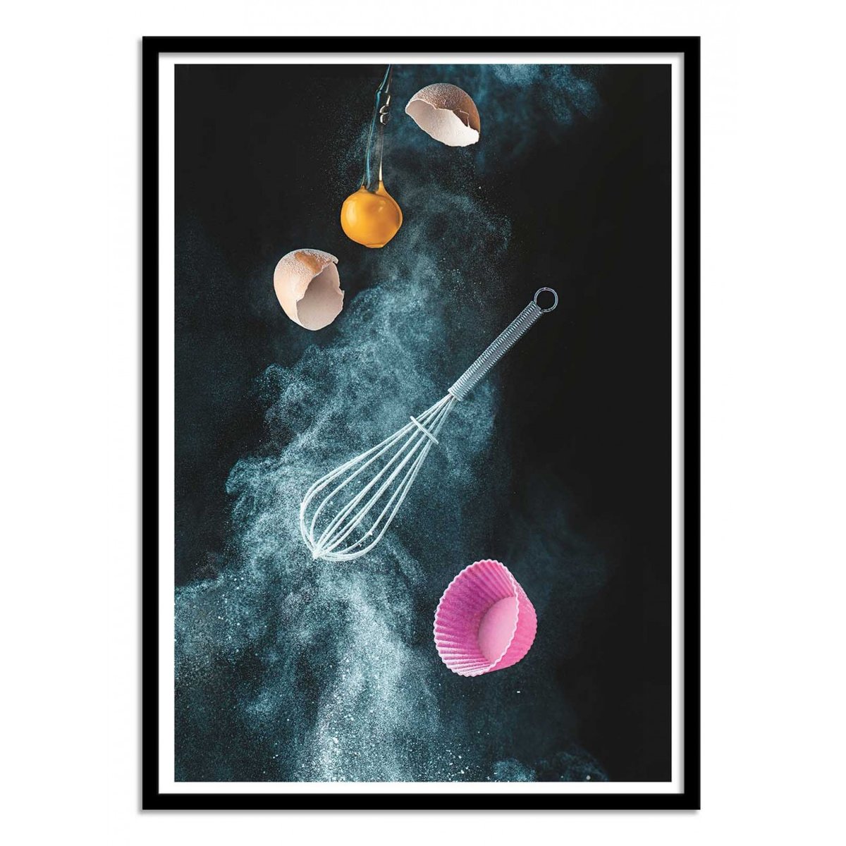 Affiche d’art et cadre noir 50 x 70 cm - Kitchen mess - Dina Belenko affiche d'art, WALL EDITIONS