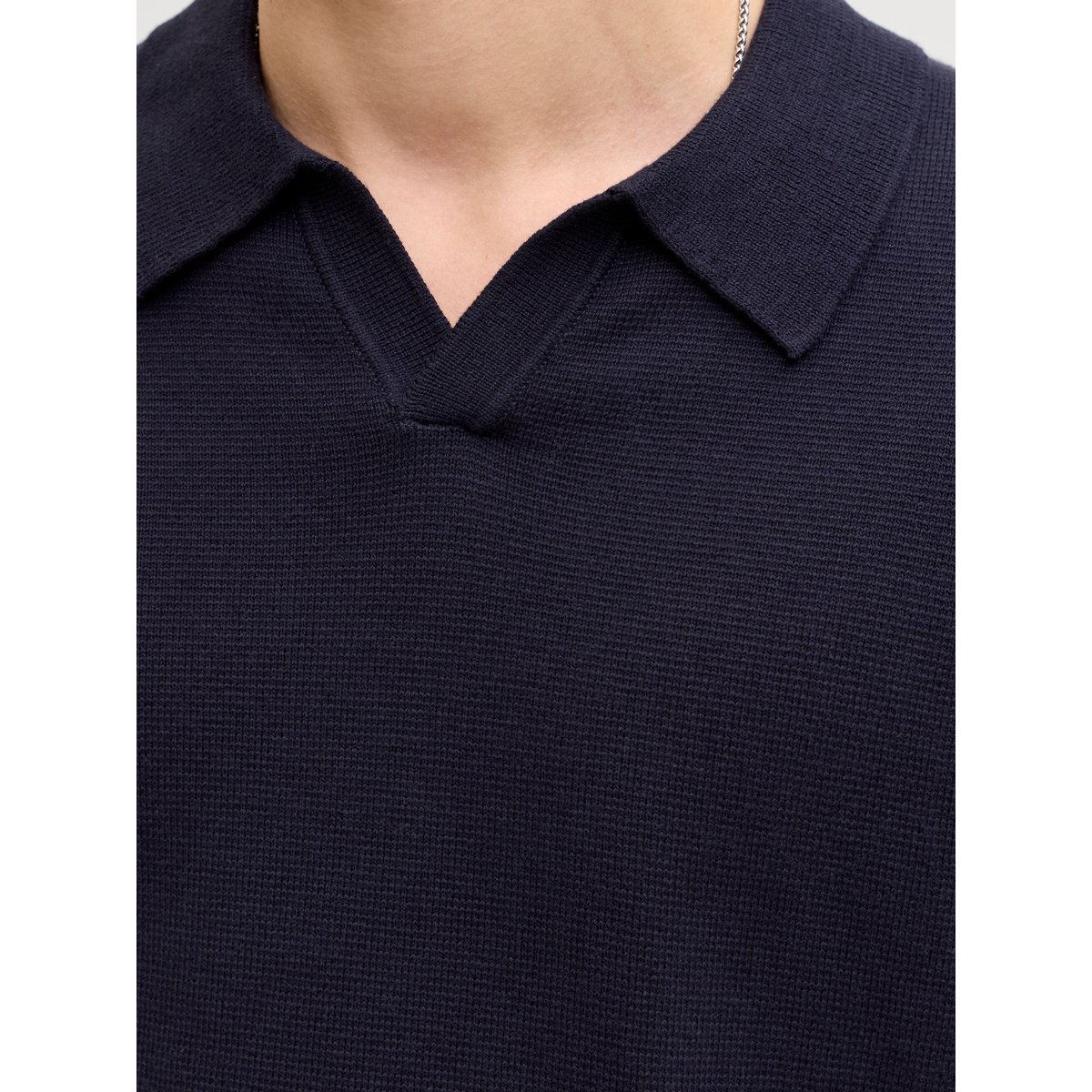 Polo Tricoté bleue - night sky 1, JACK & JONES