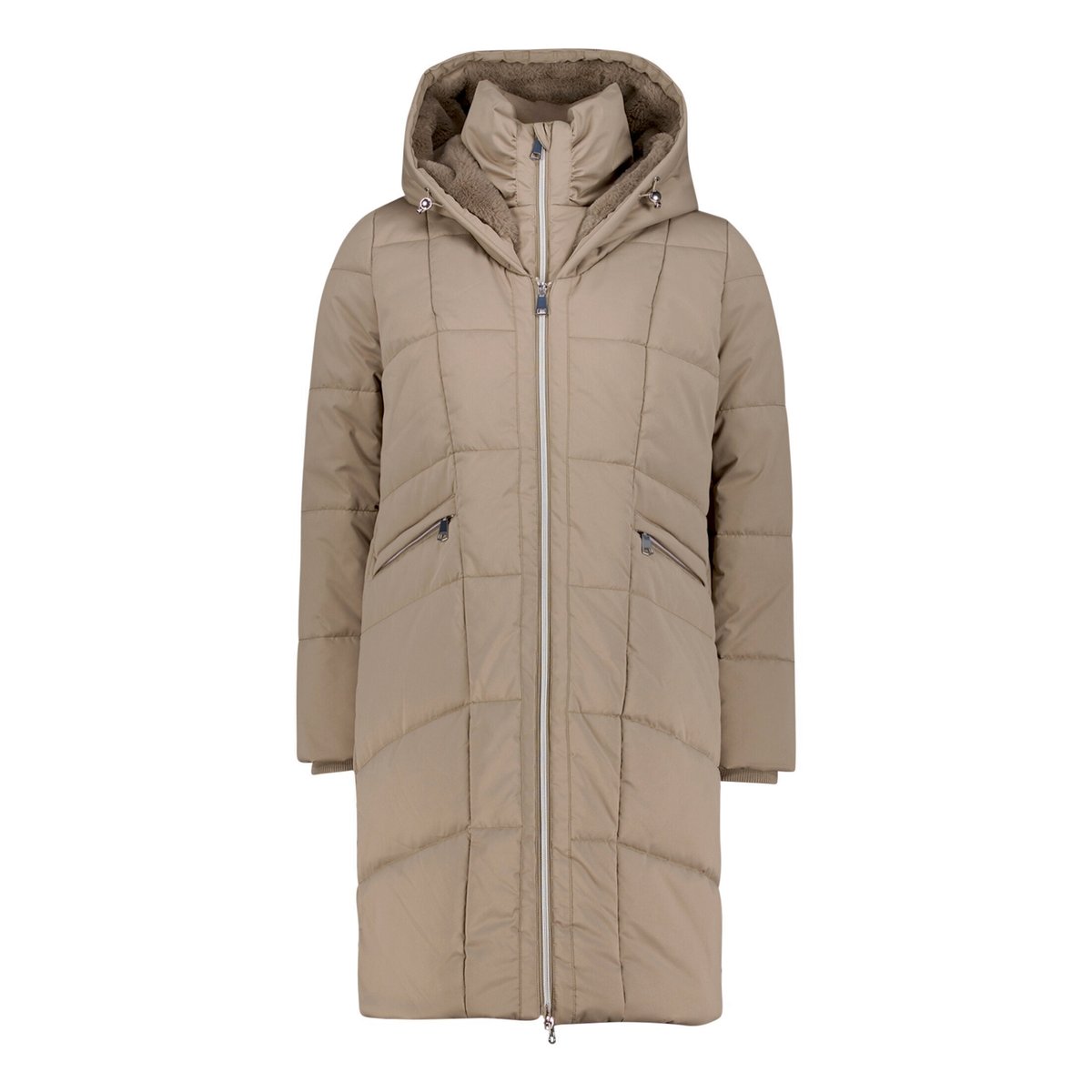 Manteau matelassé à capuche marron, CARTOON