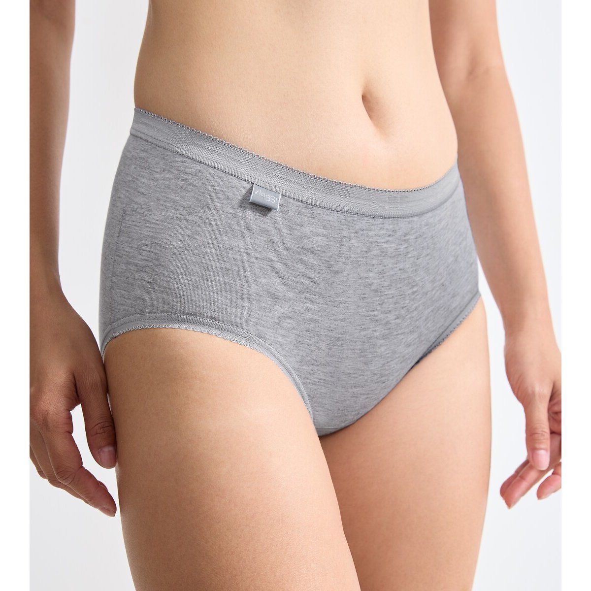 Confezione da 3 slip midi Basic grigio chiné , SLOGGI