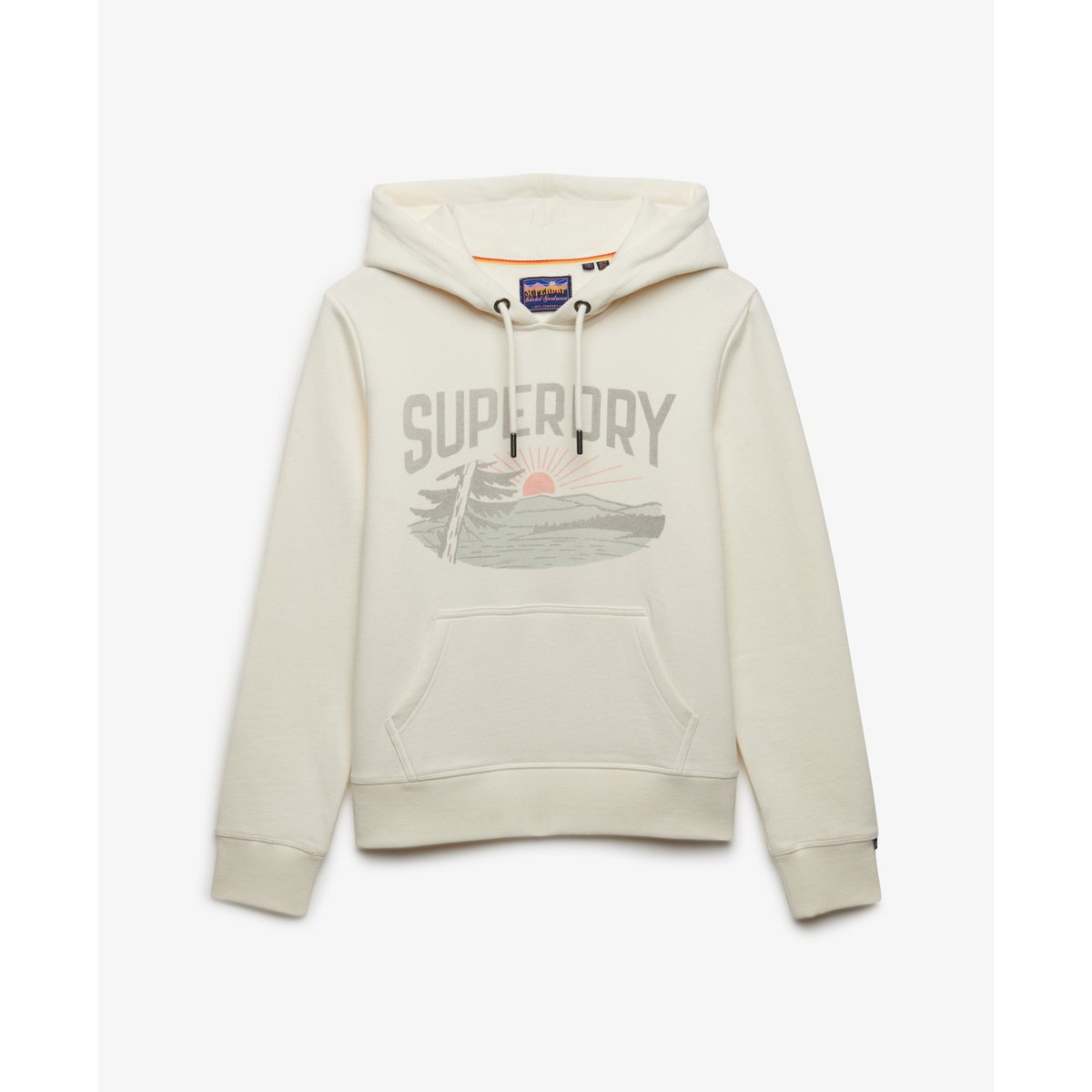 Sweat à capuche décontracté Retro Outdoor blanc cassé os du désert, SUPERDRY