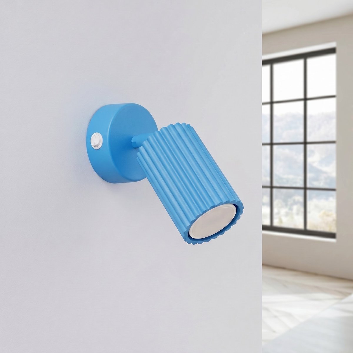 Applique murale Aluminium Bleu GU10 1 KARBON bleu, EDEN