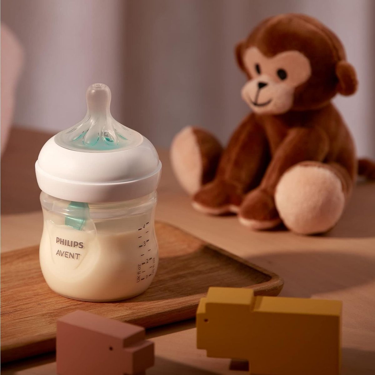 Coffret de 4 biberons + 1 sucette ultra-douce 0-6 mois + 1 goupillon couleur unique, PHILIPS AVENT