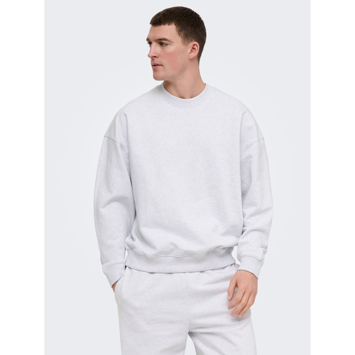 Sweat-Shirt grise - super light grey melange, ONLY & SONS