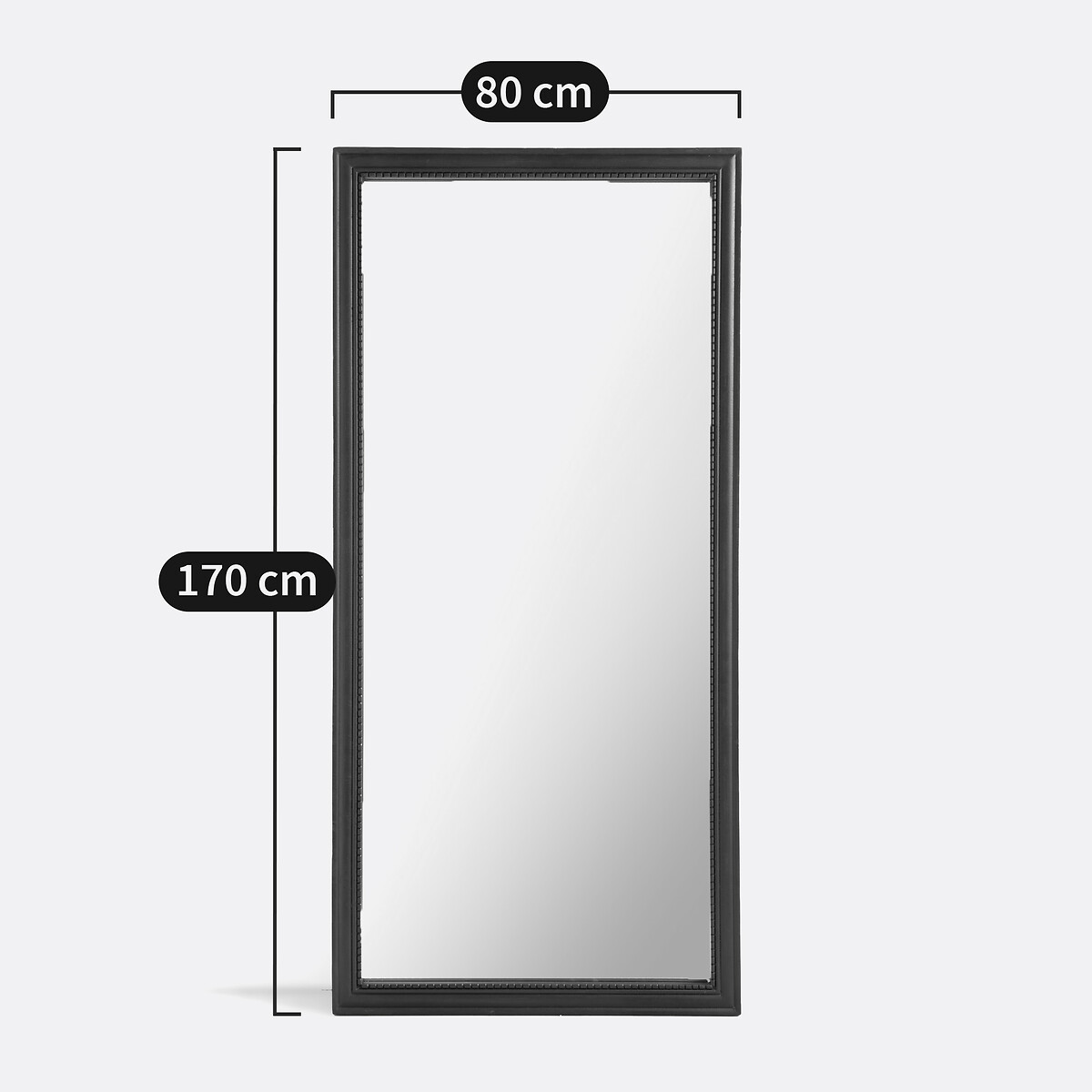 Miroir rectangulaire en manguier massif, largeur 80 x hauteur170 cm, Afsan doré vieilli, LA REDOUTE INTERIEURS