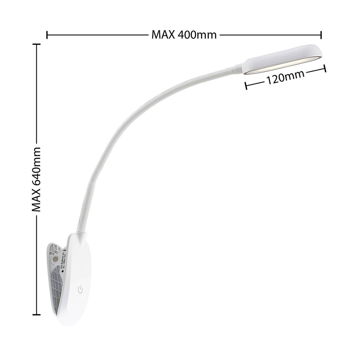 Lampe à pince moderneLED, Najari blanc, PRIOS