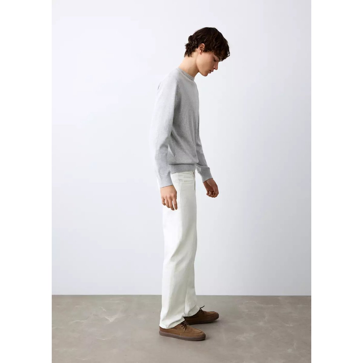 Jean regular-fit blanc, MANGO TEEN