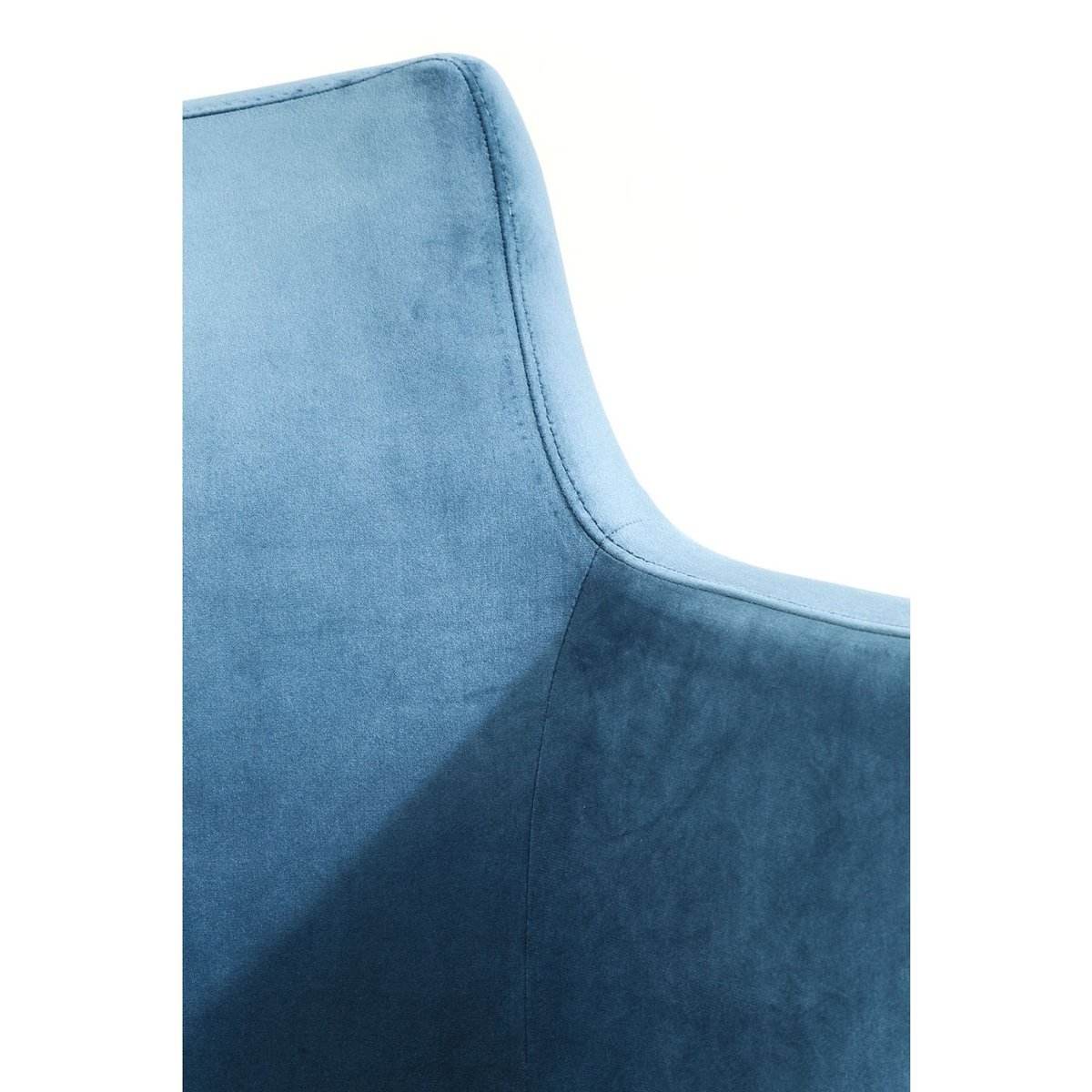 Chaise avec accoudoirs en velours, MODE bleu pétrole, KARE DESIGN