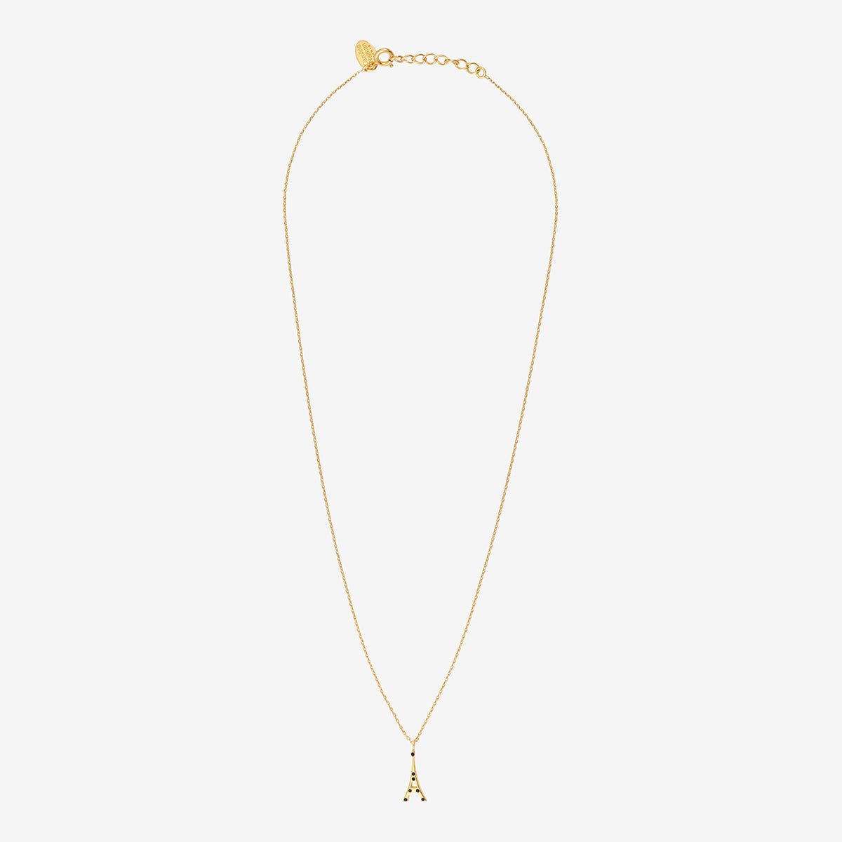 Collier doré jet sparkling - party cristal noir, CAROLINE NAJMAN