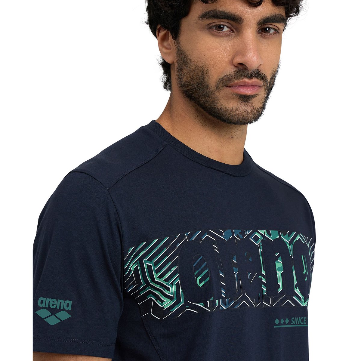 T-shirt unisexe en coton Logo navy-kikko pro navy, ARENA