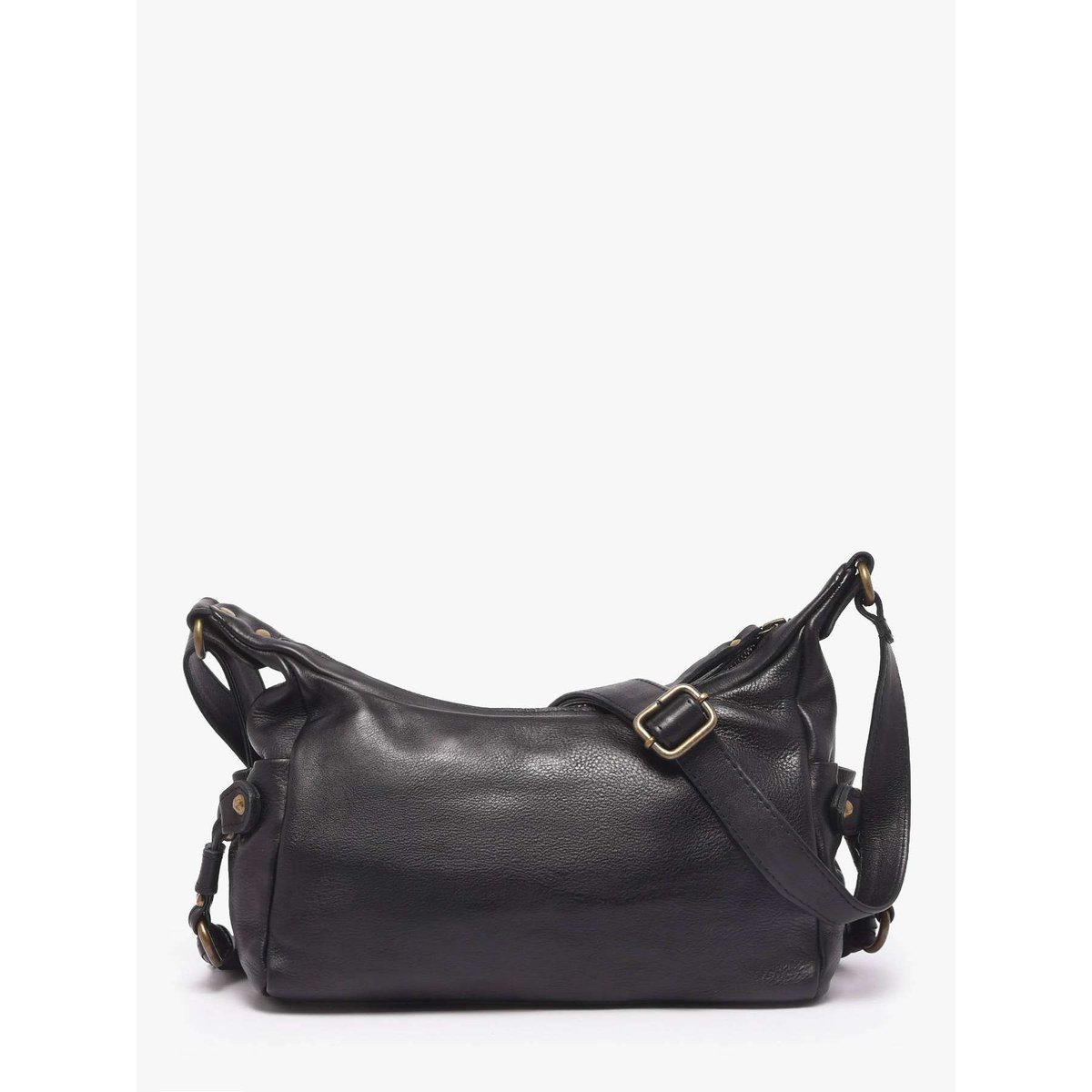 Sac bandoulière Cow cuir black, BASILIC PEPPER