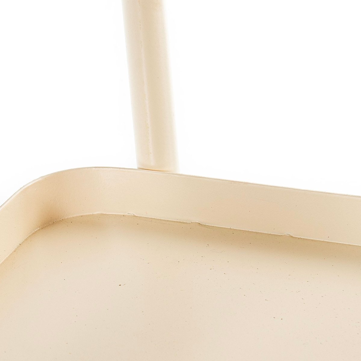 Table roulante desserte cuisine en métal blanc 60x40x74cm blanc, VERSA
