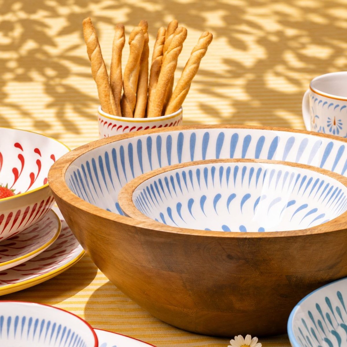 Set de 2 saladiers + couverts, KYOTO bleu, ARTIME