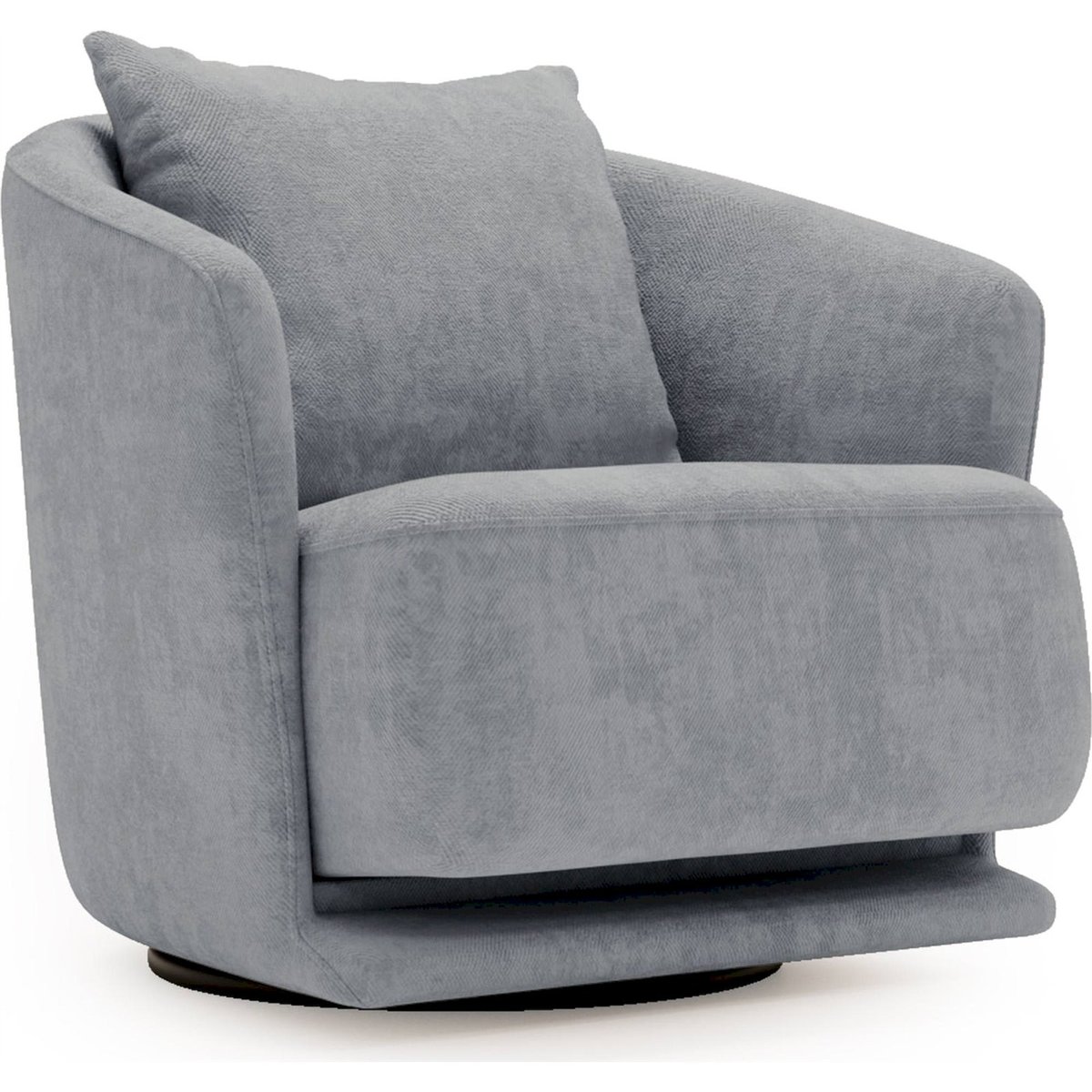Fauteuil pivotant en chenille collection WISH gris chenille, RECOLLECTION