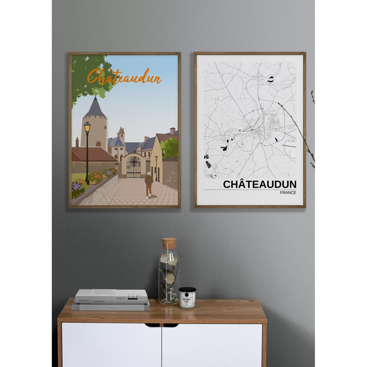 Affiche ville Châteaudun blanc, L'AFFICHERIE