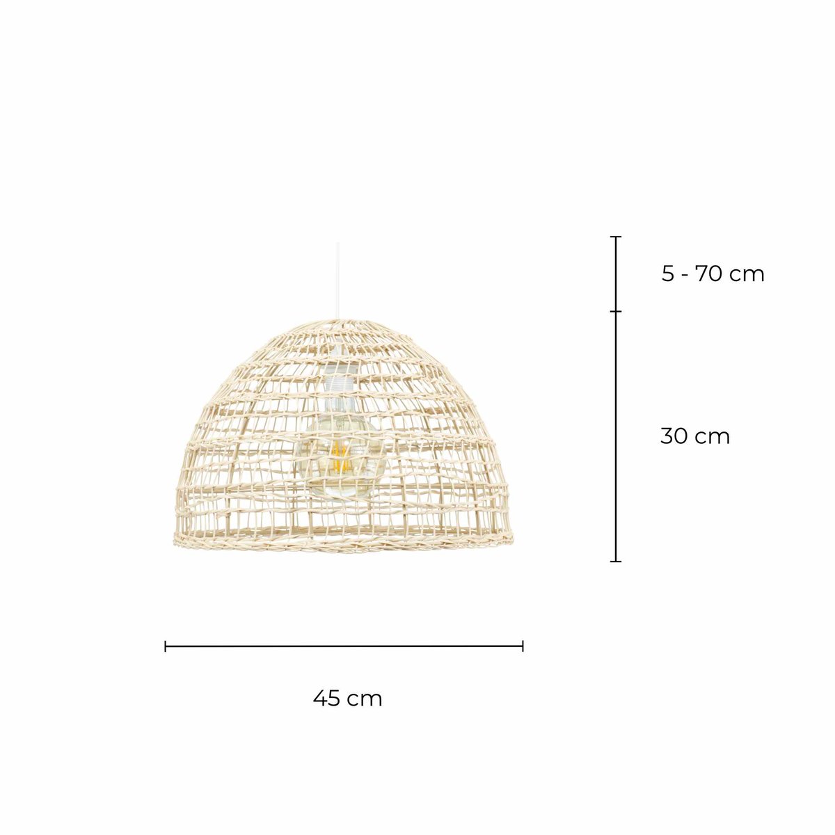 Suspension en rotin, TUZO naturel, C-CREATION