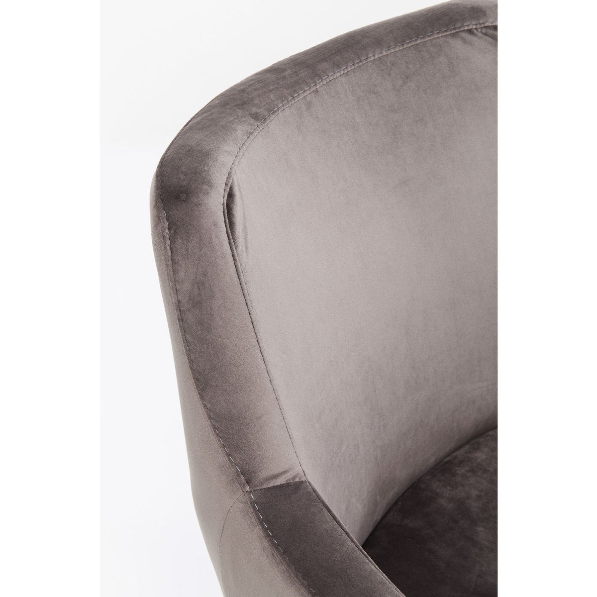 Chaise avec accoudoirs en velours, MODE gris, KARE DESIGN