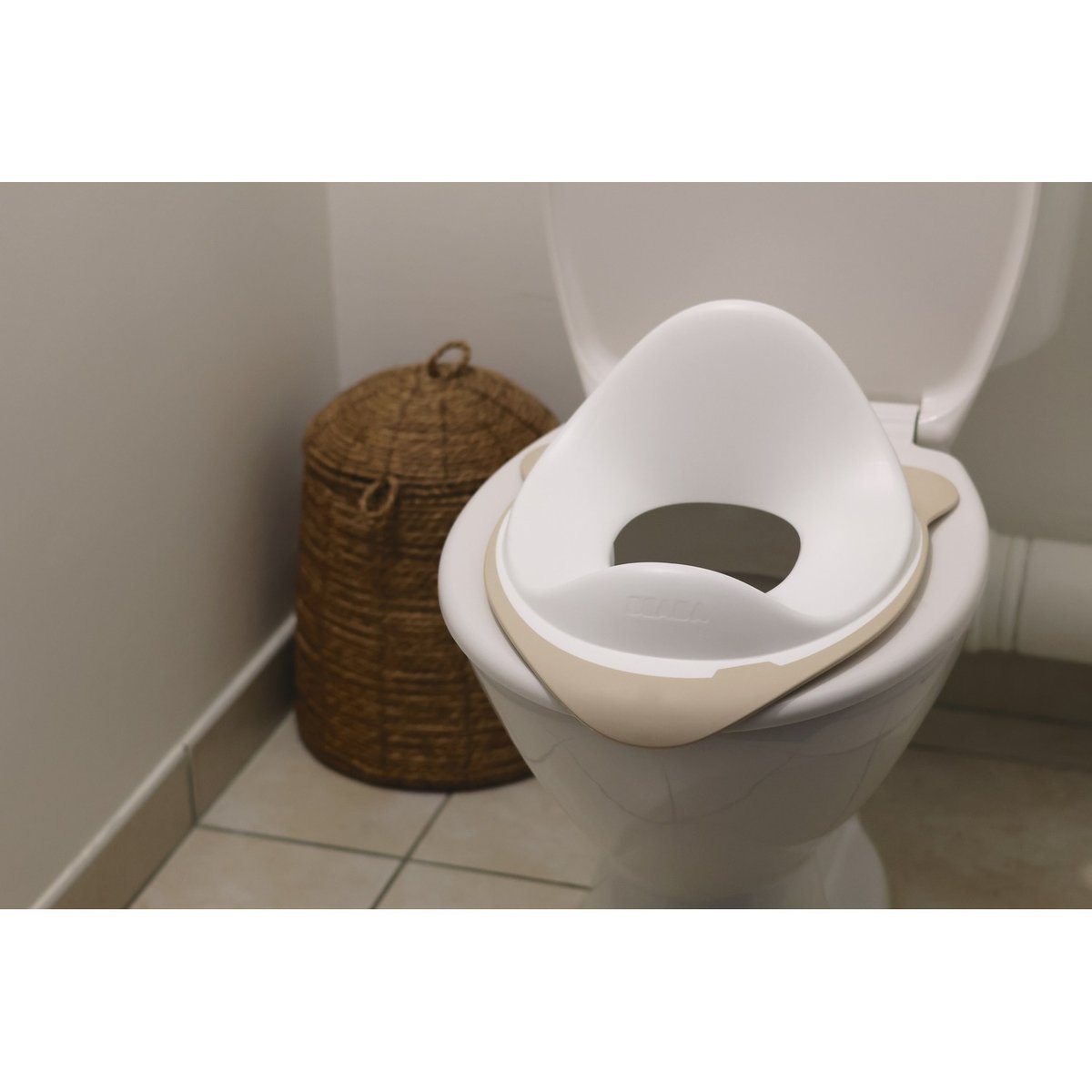 Réducteur de toilette avec 3 points de fixation terre argile, BEABA