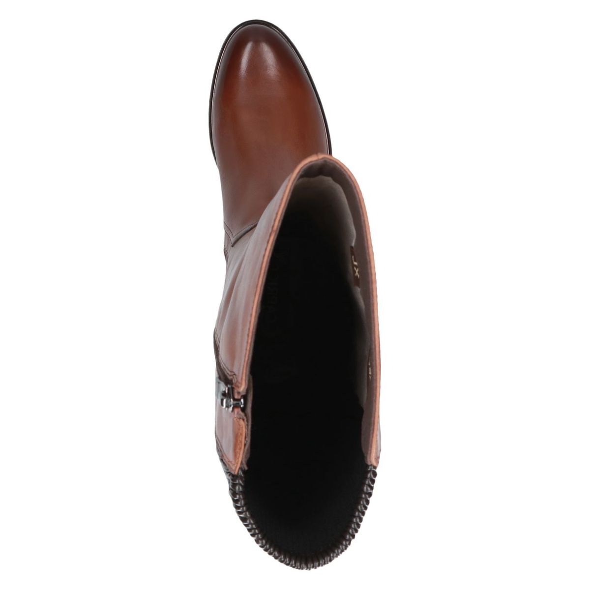 Bottes talon bloc marron chocolat nubuck, CAPRICE