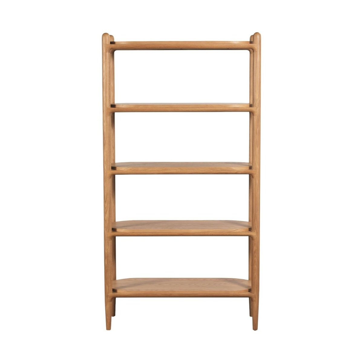 Bibliothèque moderne en chêne clair, 5 plateaux DERBY bois naturel, PIER IMPORT
