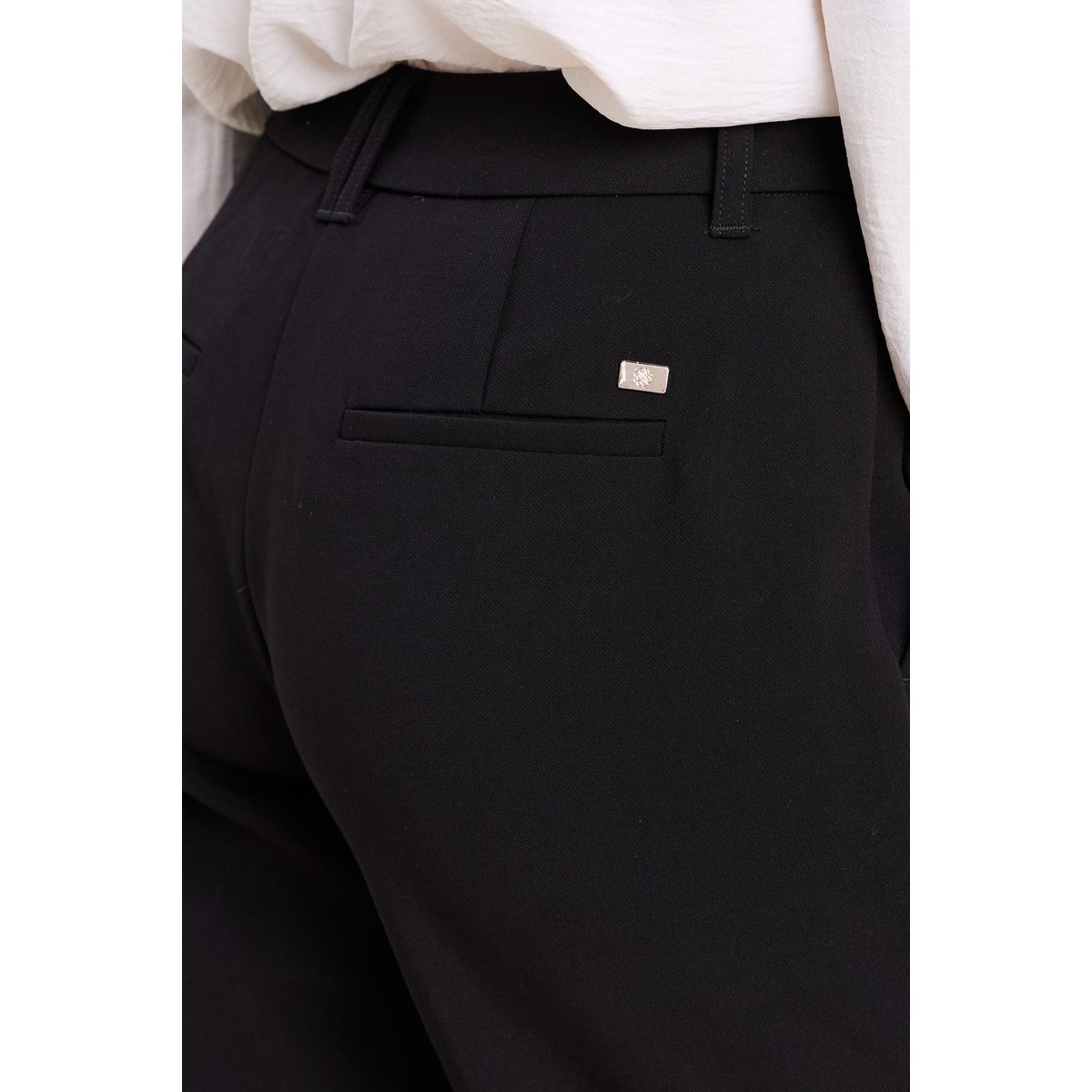 Pantalon taille haute fluide noir, BREAL