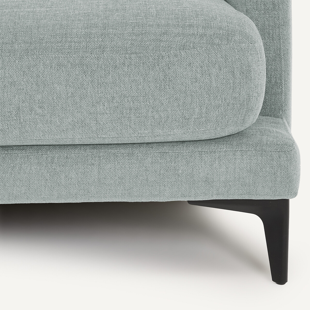 Demi-canapé 3 places en polyester natté, MODERNISTE aquamarine, EMMANUEL GALLINA X AM.PM