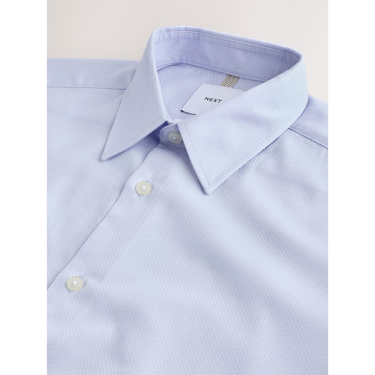 Chemise habillée texturée coton majoritaire bleu, NEXT