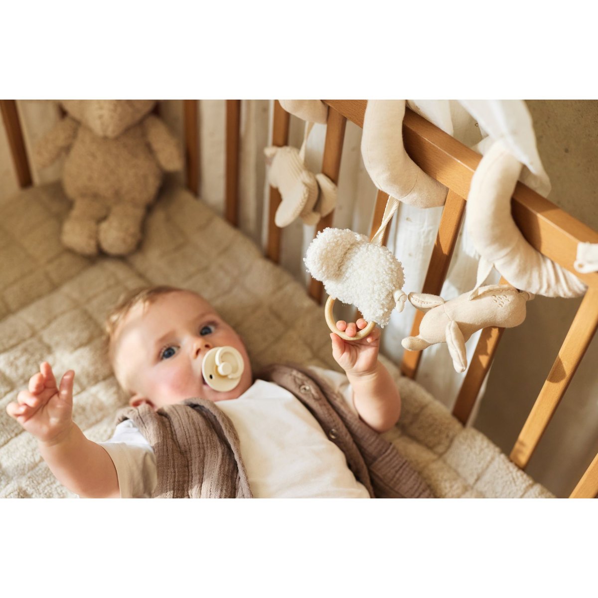 Tapis de parc bébé 75 x 95 cm beige, JOLLEIN
