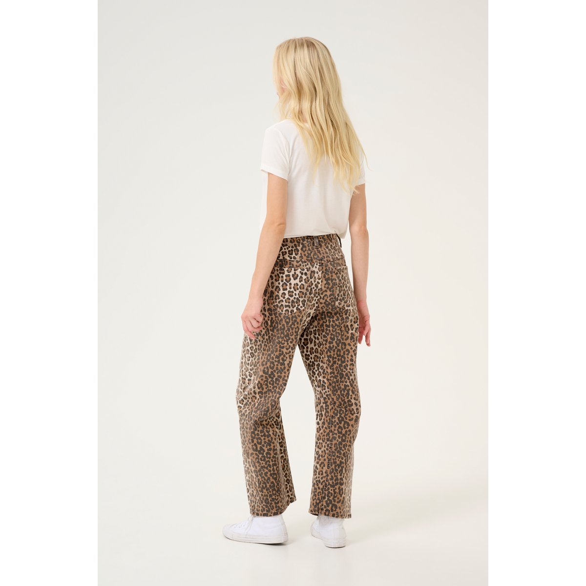 Pantalon casual marron noir animalier, CULTURE