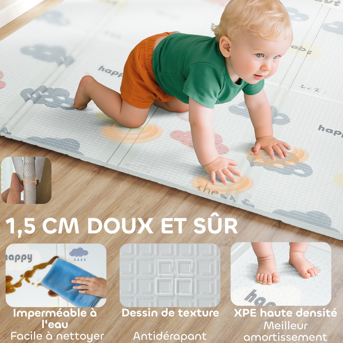 Tapis de jeu pour enfants XPE multicolore multicolore, AIYAPLAY