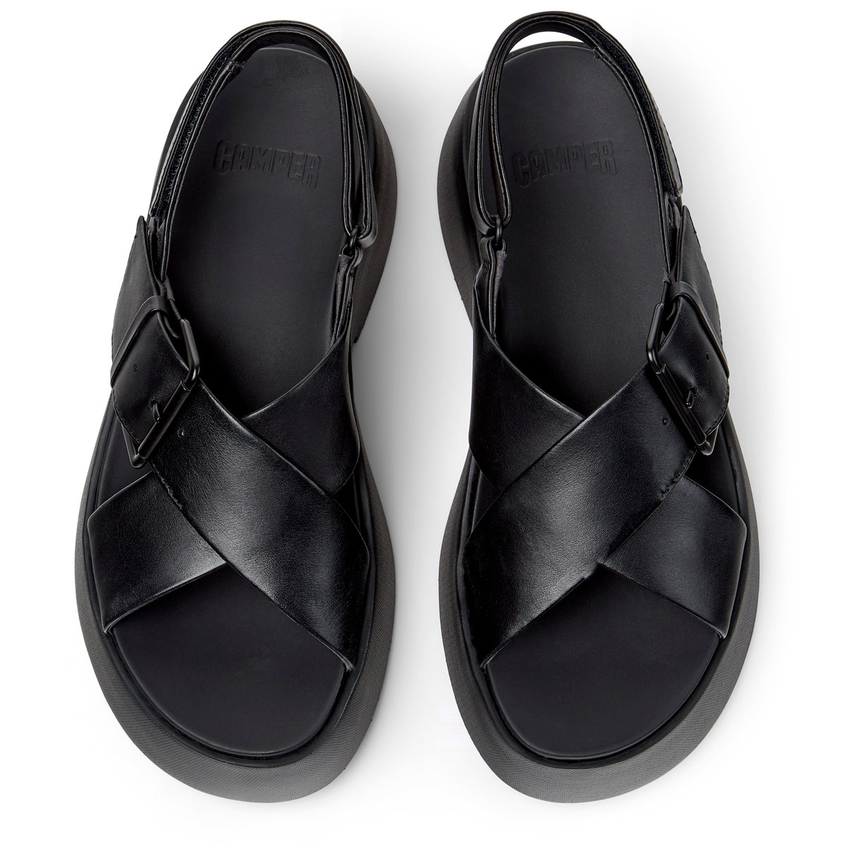 Sandales Tasha Cuir noir, CAMPER