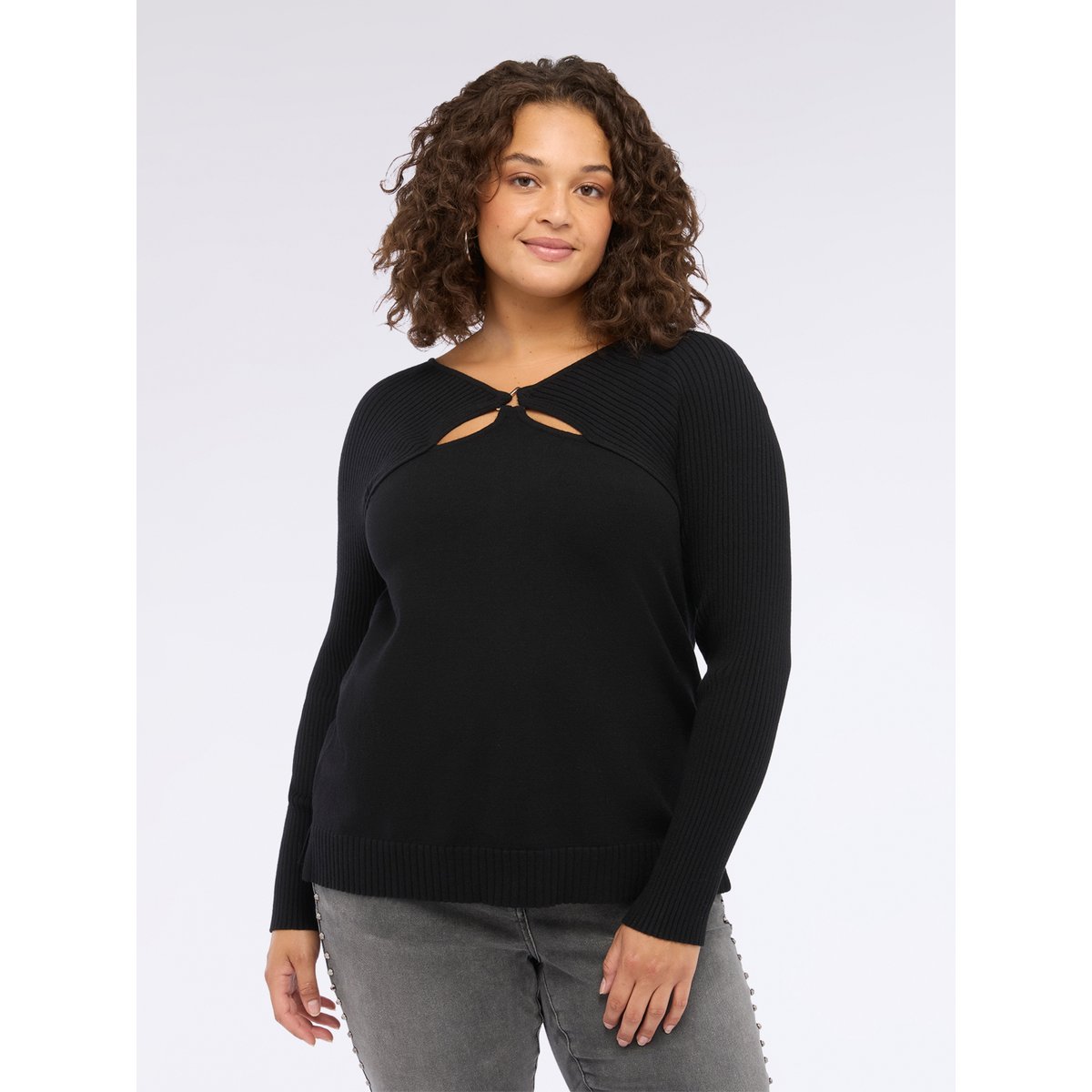 Maillot avec détails découpés noir, FIORELLA RUBINO